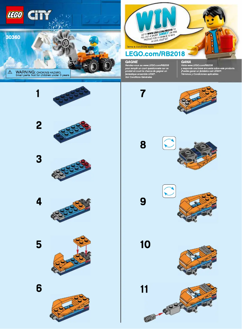 Page 1 de la notice Manuel utilisateur Lego City 30360