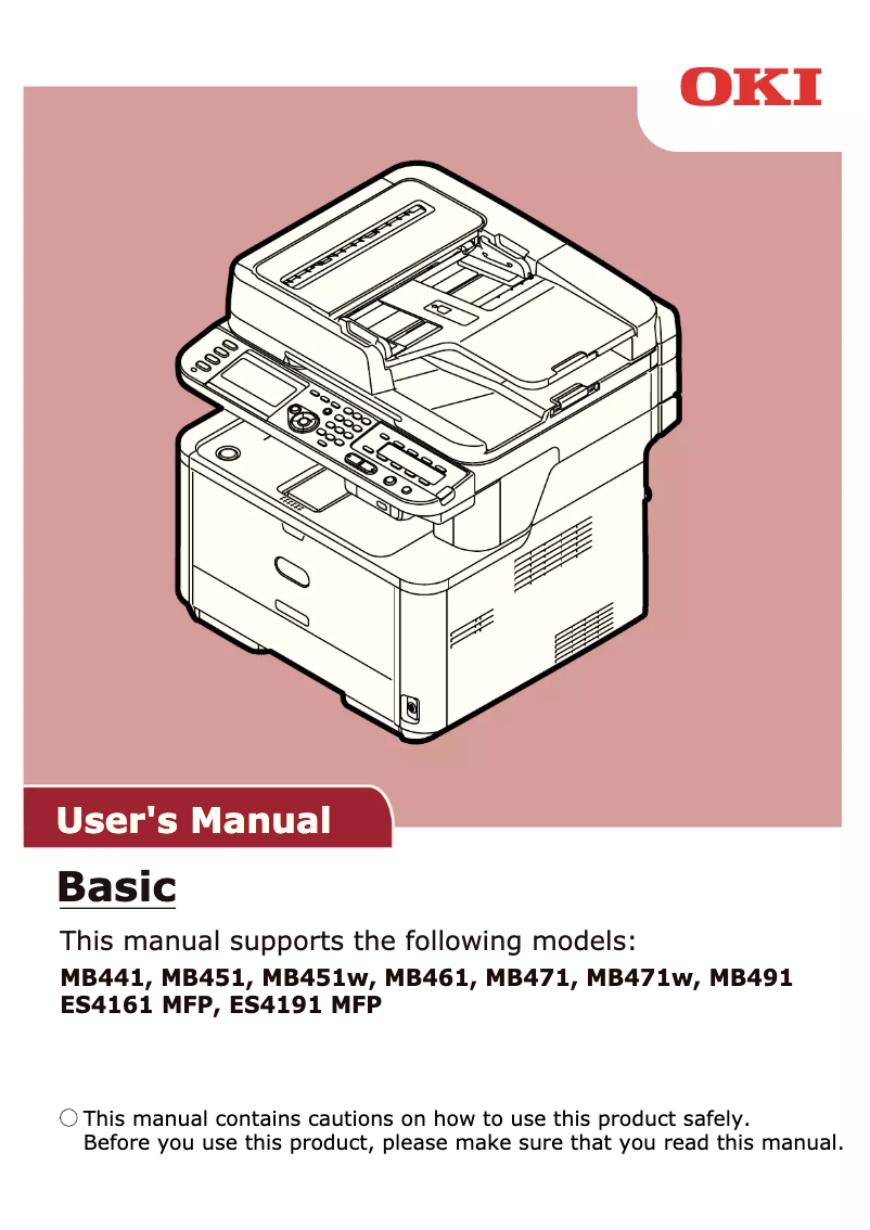 Page n°1 - Manuel utilisateur OKI MB441