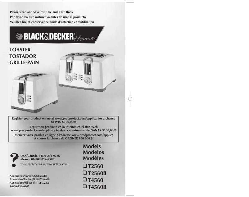 Page 1 de la notice Manuel utilisateur Black & Decker T4560