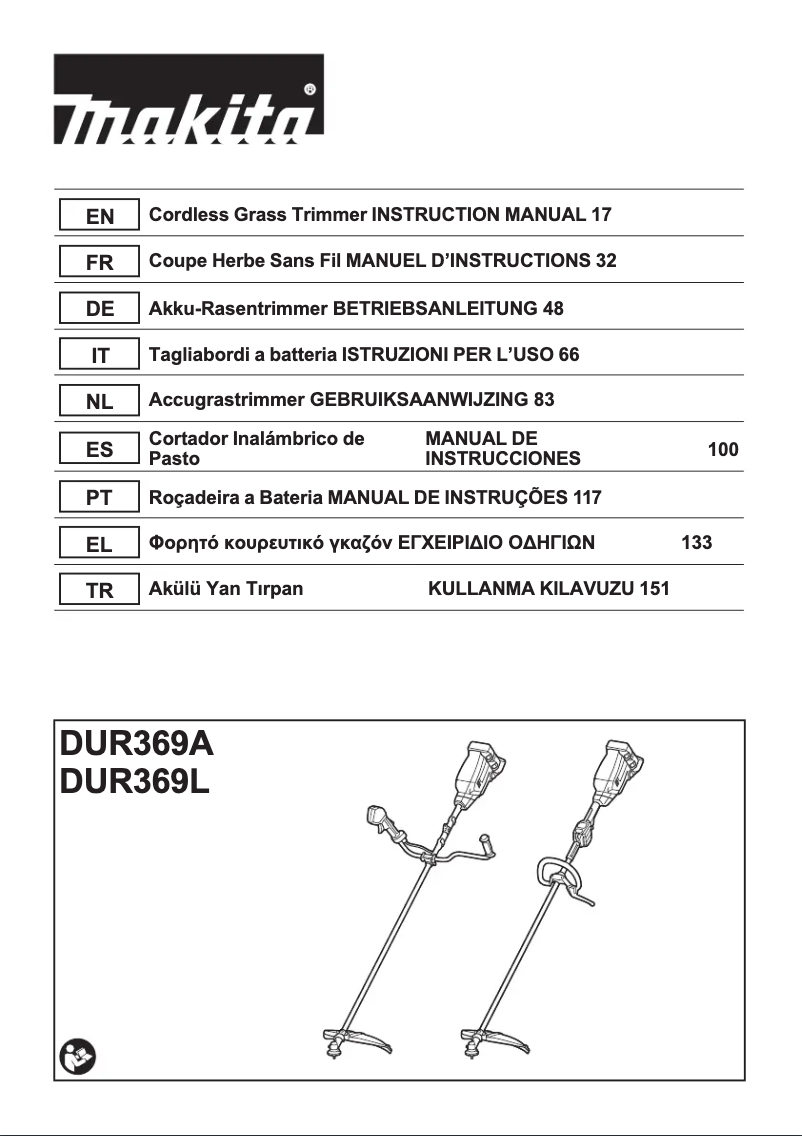 Page n°1 - Manuel utilisateur Makita DUR369AZ