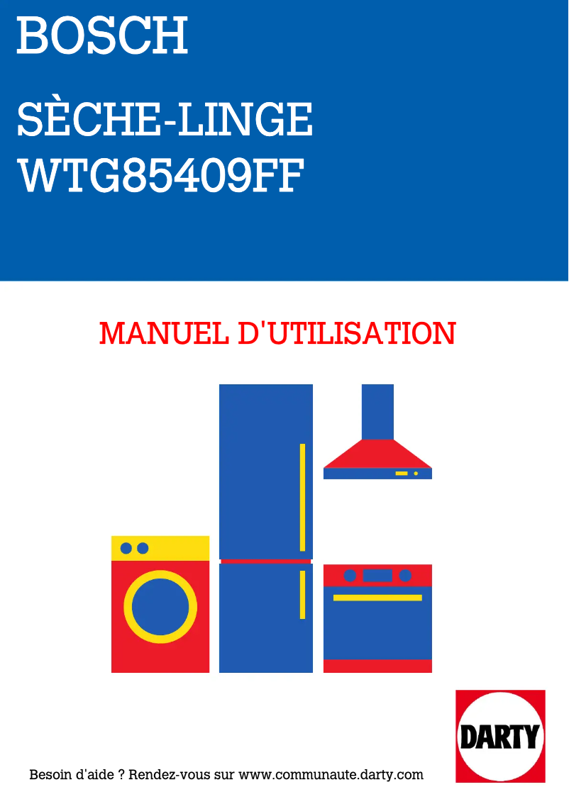 Page n°1 - Manuel utilisateur Bosch Serie 6 WTG85409FF
