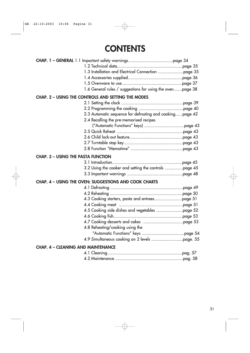 Image de la première page du manuel de l'appareil MWO323