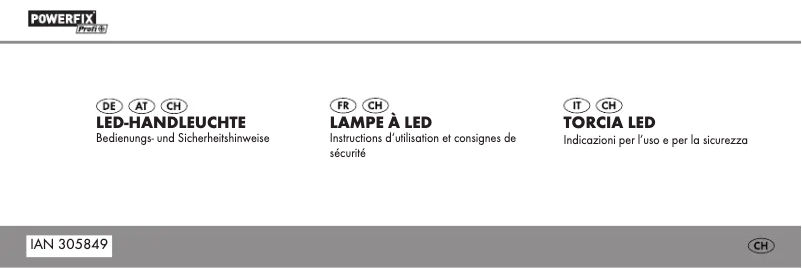 Page 1 de la notice Manuel utilisateur Powerfix HG04368