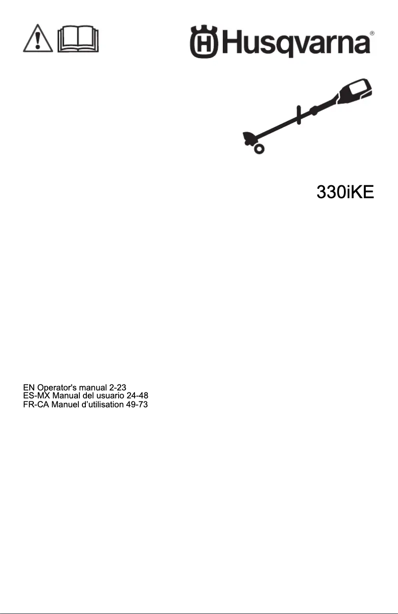 Page n°1 - Manuel utilisateur Husqvarna 330iKE