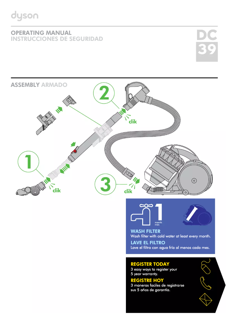 Page 1 de la notice Manuel utilisateur Dyson DC39 Animal