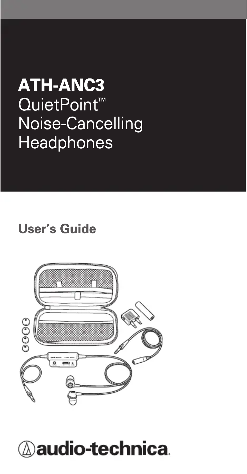 Page 1 de la notice Manuel utilisateur Audio-Technica ATH-ANC3BK