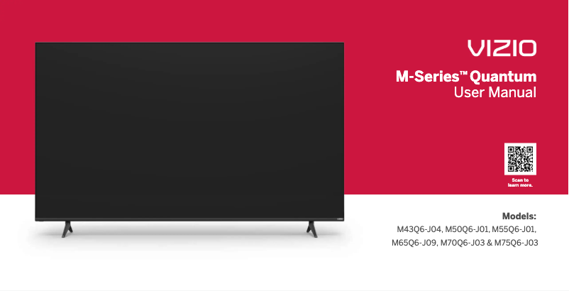 Page 1 de la notice Manuel utilisateur VIZIO M65Q6-J09