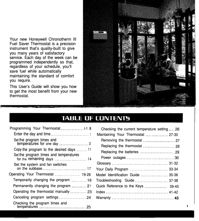 Image de la première page du manuel de l'appareil Chronotherm III T8621