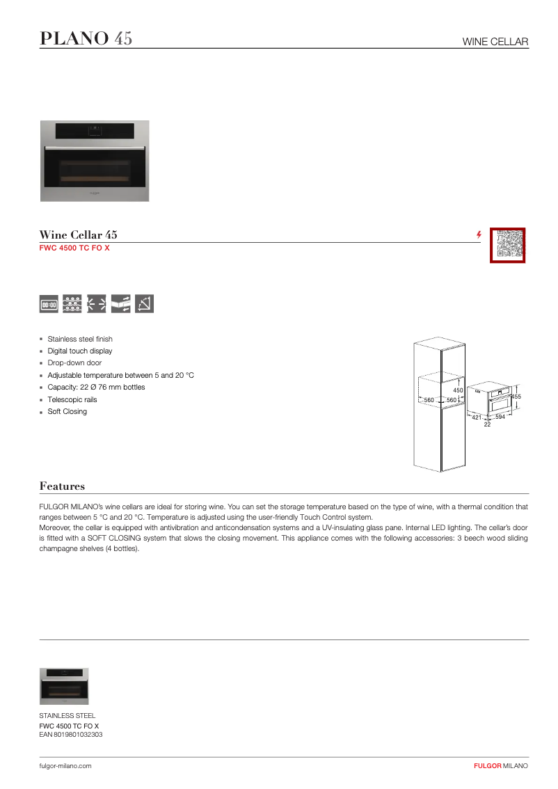Image de la première page du manuel de l'appareil FWC 4500 TC FO X
