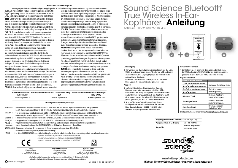 Image de la première page du manuel de l'appareil 180399