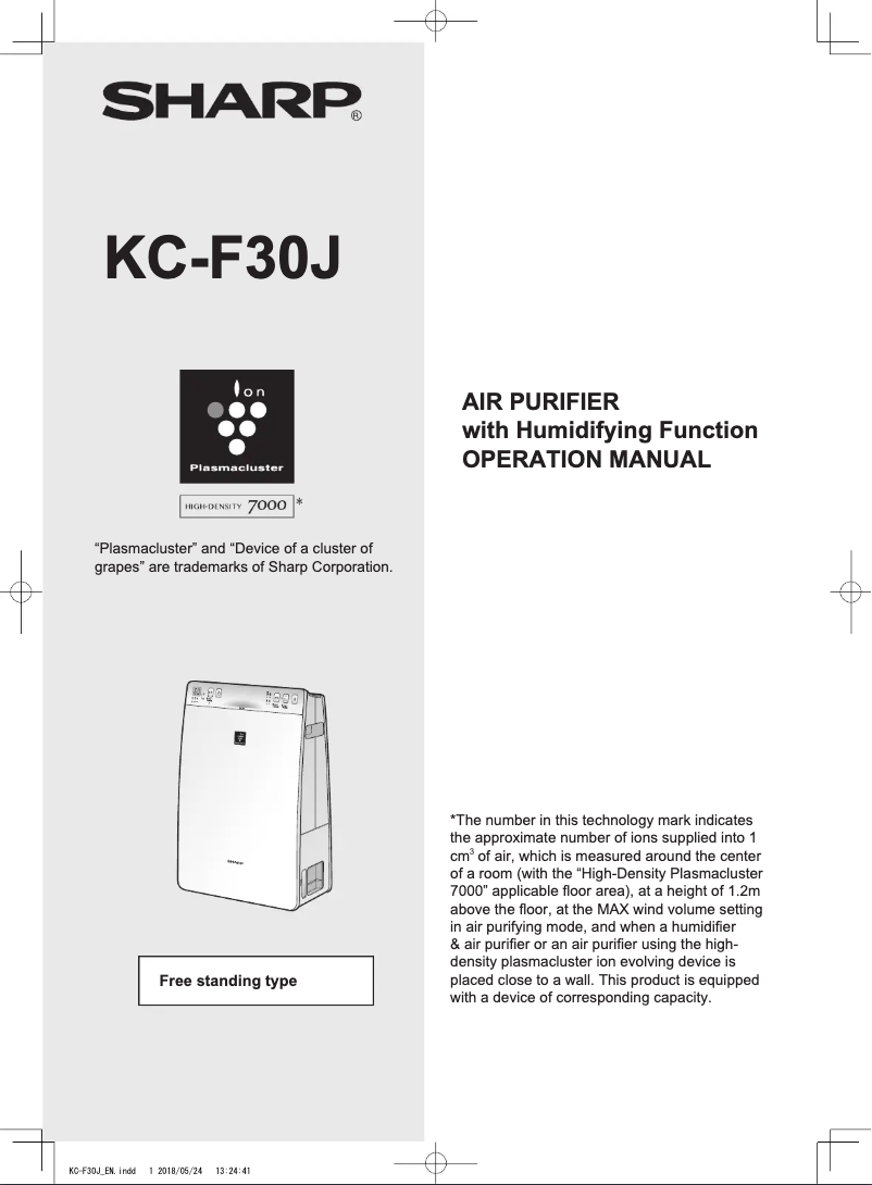 Page n°1 - Manuel utilisateur Sharp KC-F30J