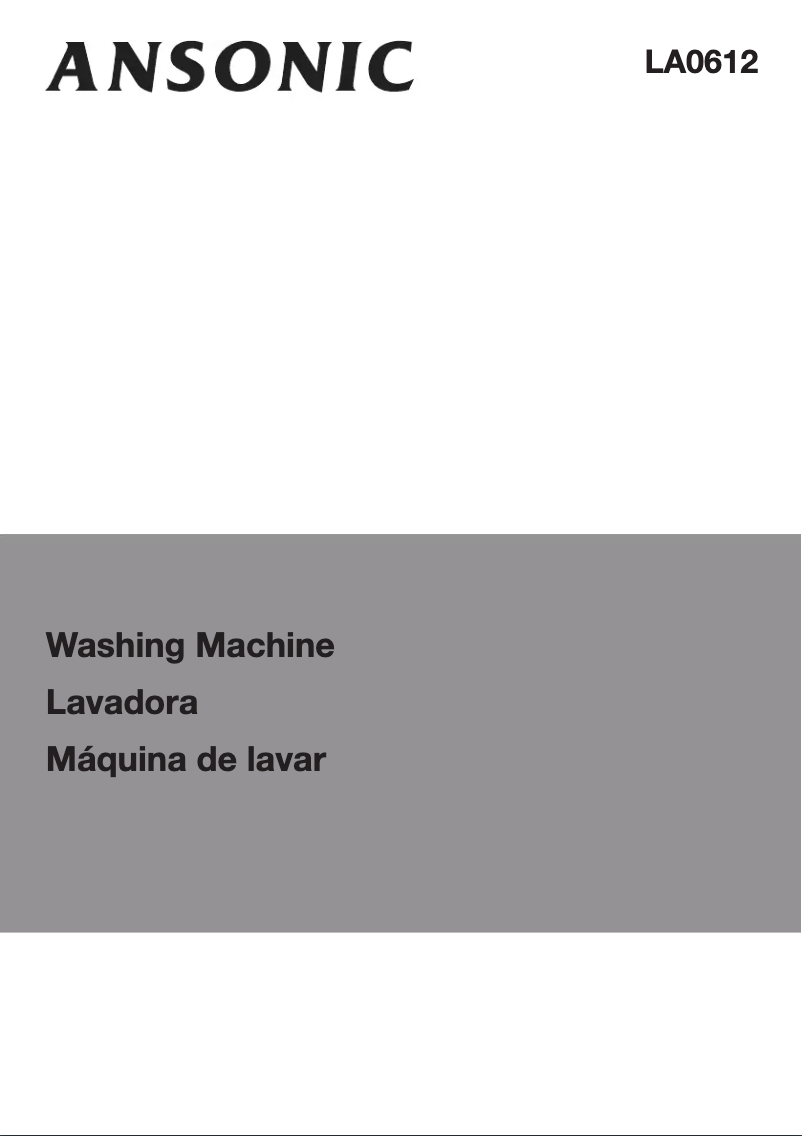 Page n°1 - Manuel utilisateur Ansonic LA 0612
