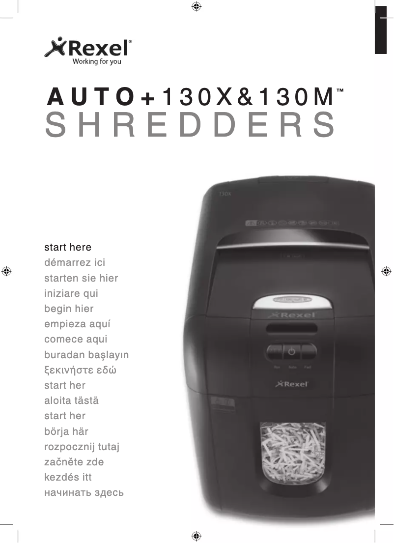 Page n°1 - Manuel utilisateur Rexel Auto+ 130X