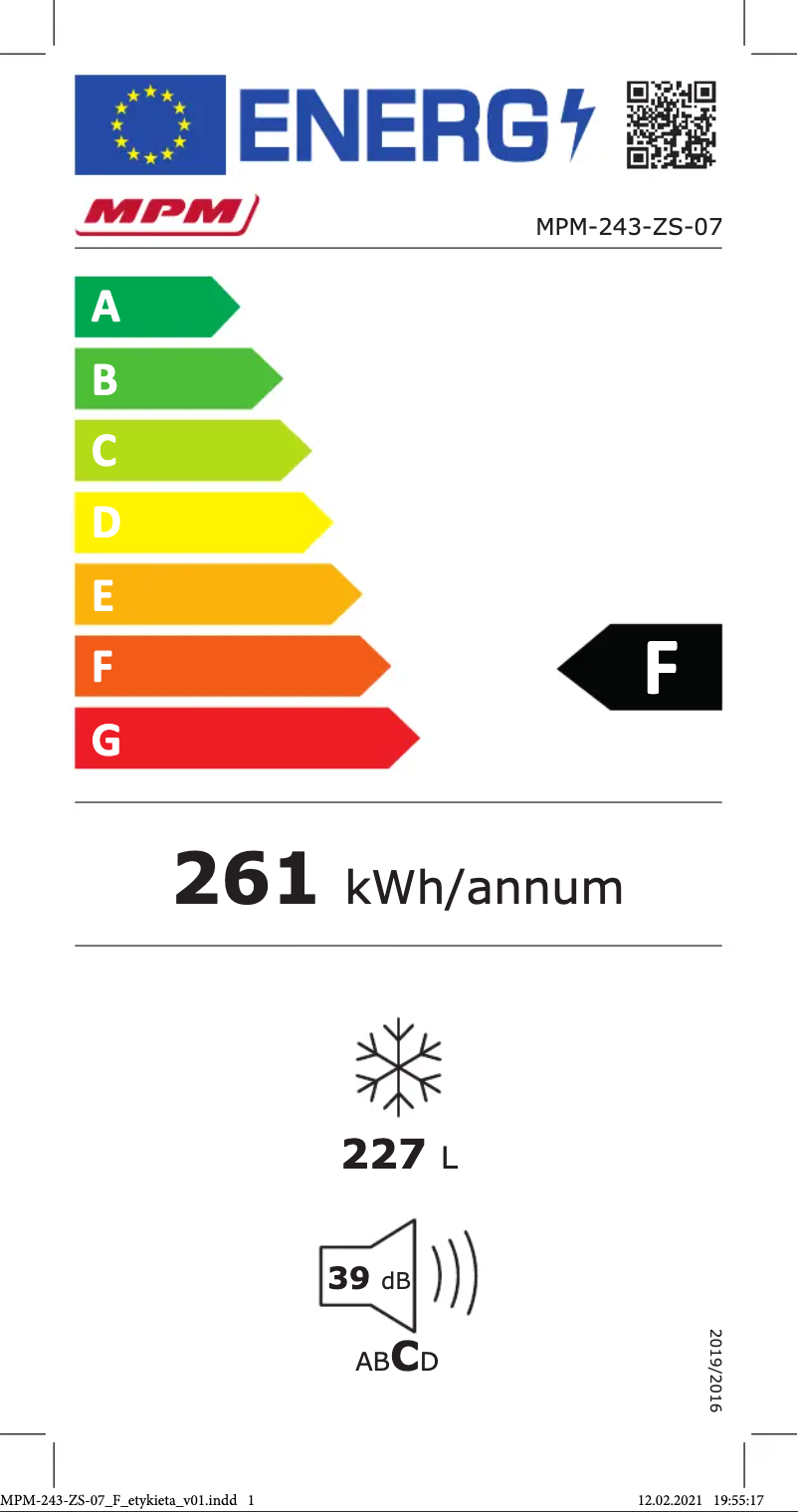 Image de la première page du manuel de l'appareil MPM-243-ZS-07
