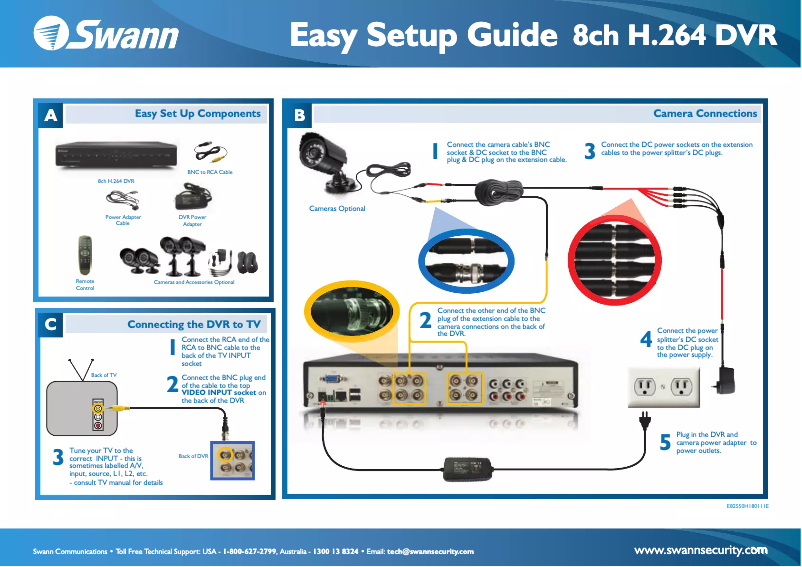Page n°1 - Instructions / montage Swann SWDVK-825504C
