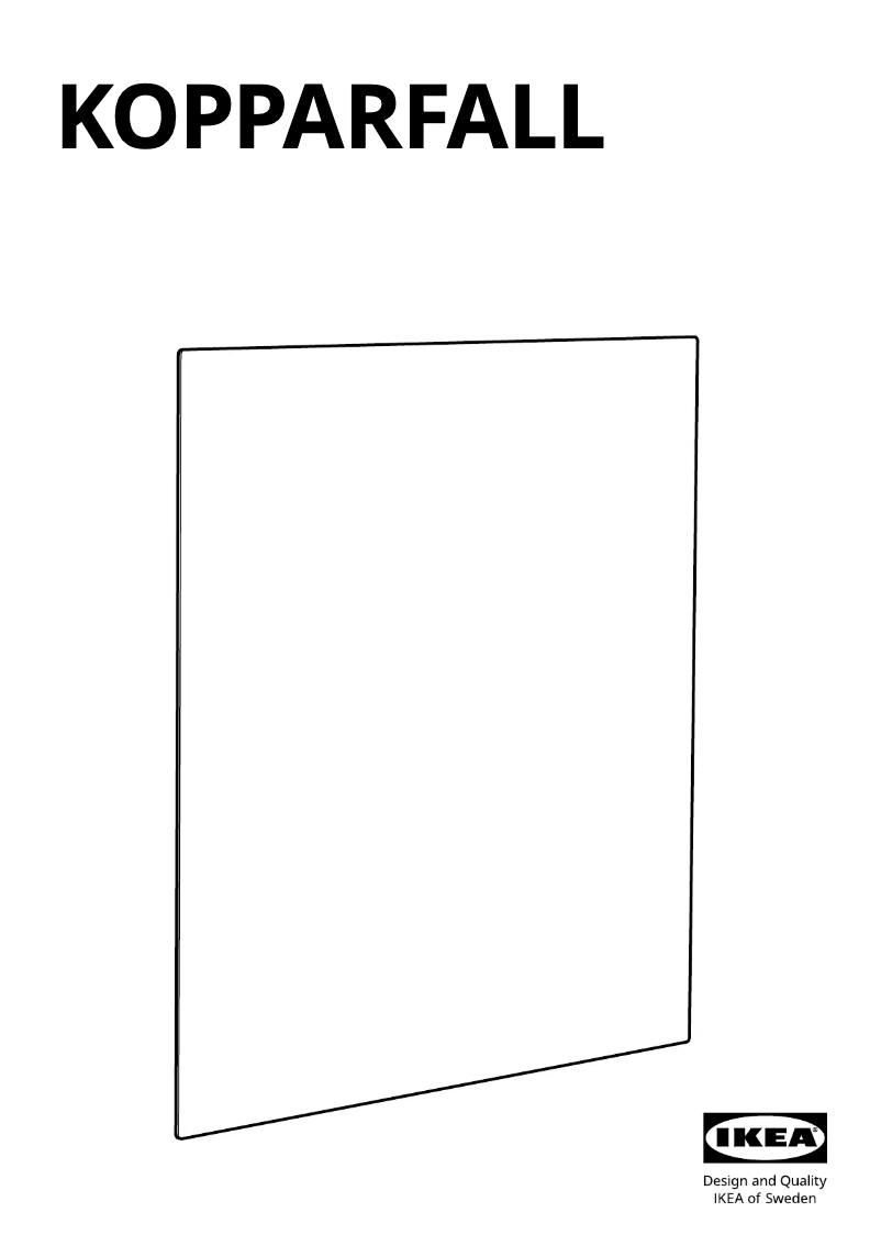 Page 1 de la notice Manuel utilisateur Ikea KOPPARFALL 505.087.94