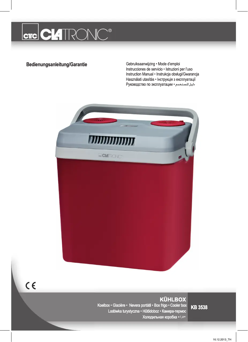Página 1 del manual Manual de usuario Clatronic KB 3538