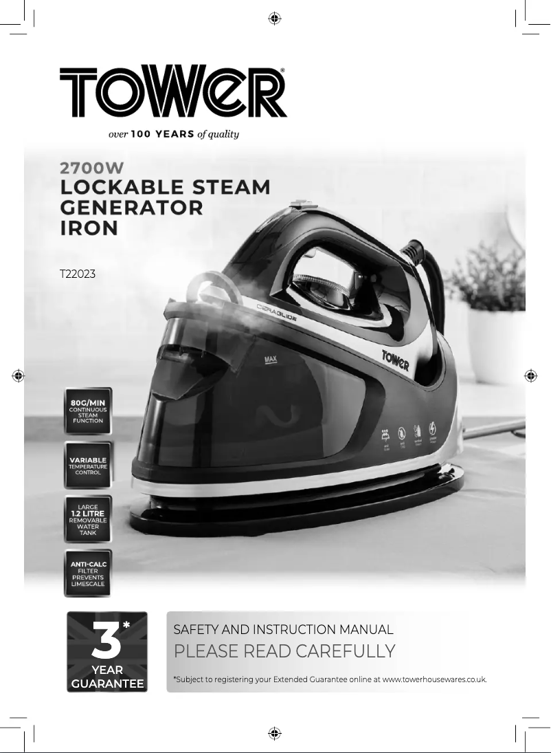 Page n°1 - Manuel utilisateur Tower CeraGlide T22023