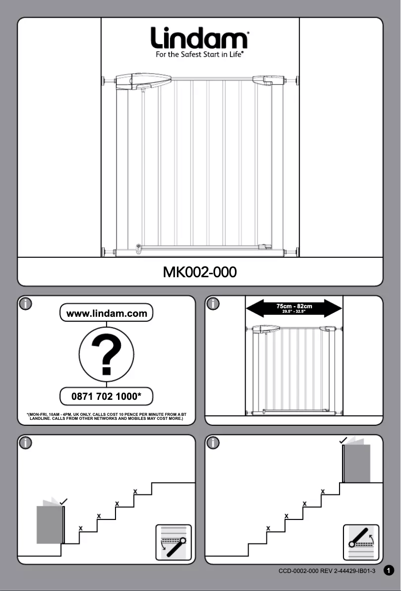 Page n°1 - Manuel utilisateur Lindam Sure Shut Porte