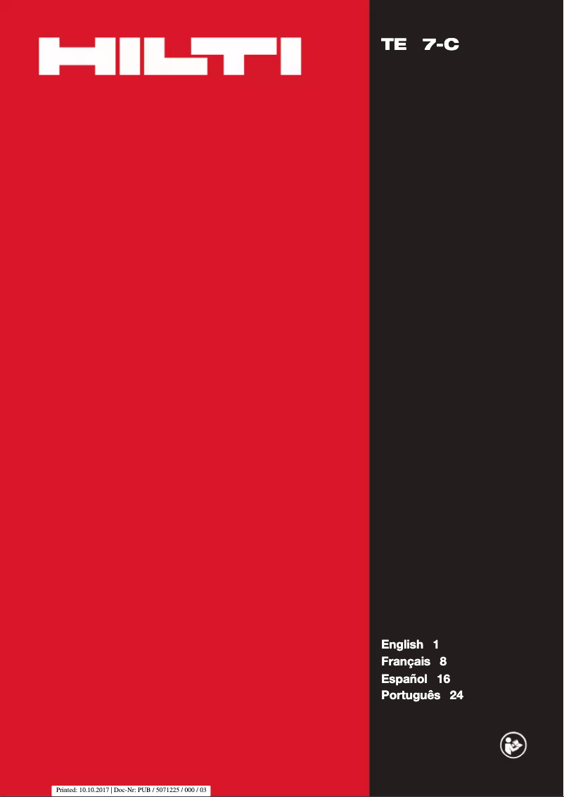 Página 1 del manual Manual de usuario Hilti TE 7-C