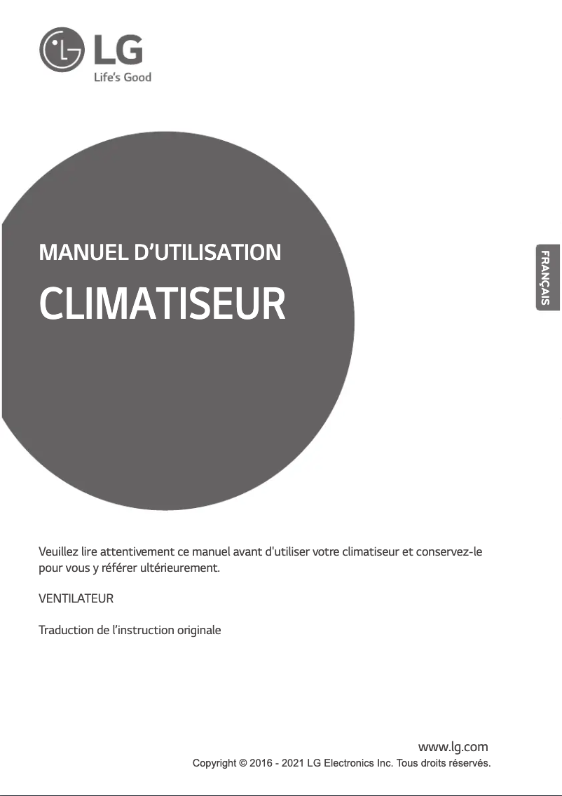 Page n°1 - Manuel utilisateur LG LZ-H200GBA5