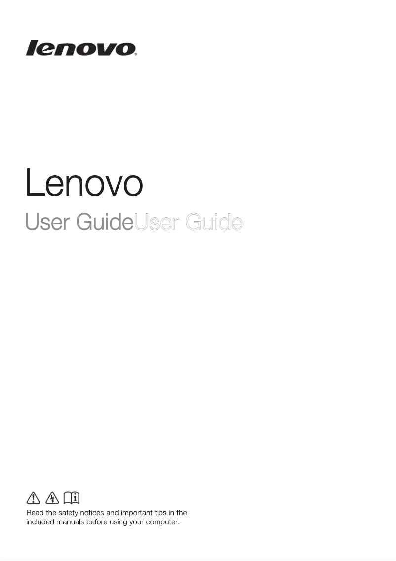 Page 1 de la notice Manuel utilisateur Lenovo Essential G40-80