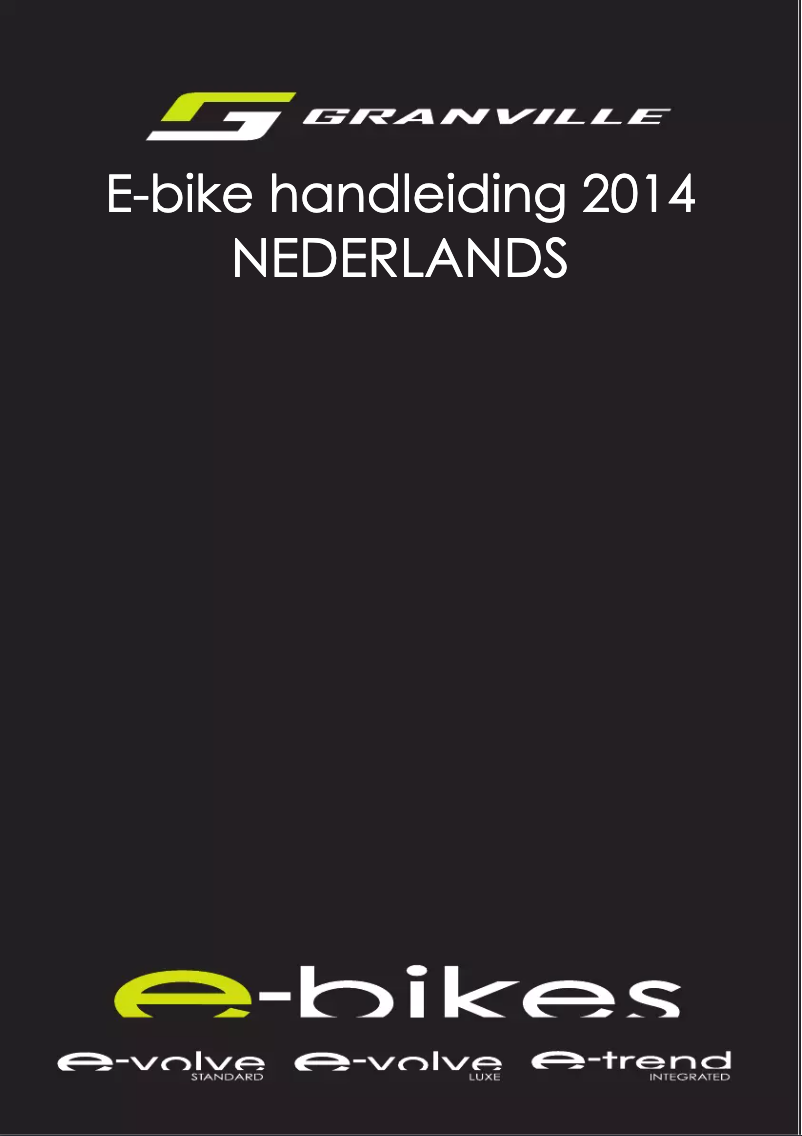 Image de la première page du manuel de l'appareil E-trend RD7