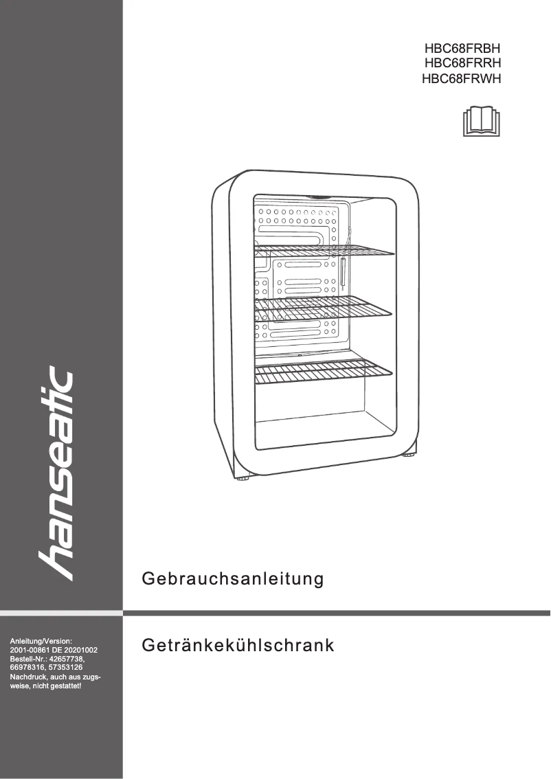 Page 1 de la notice Manuel utilisateur Hanseatic HBC68FRRH