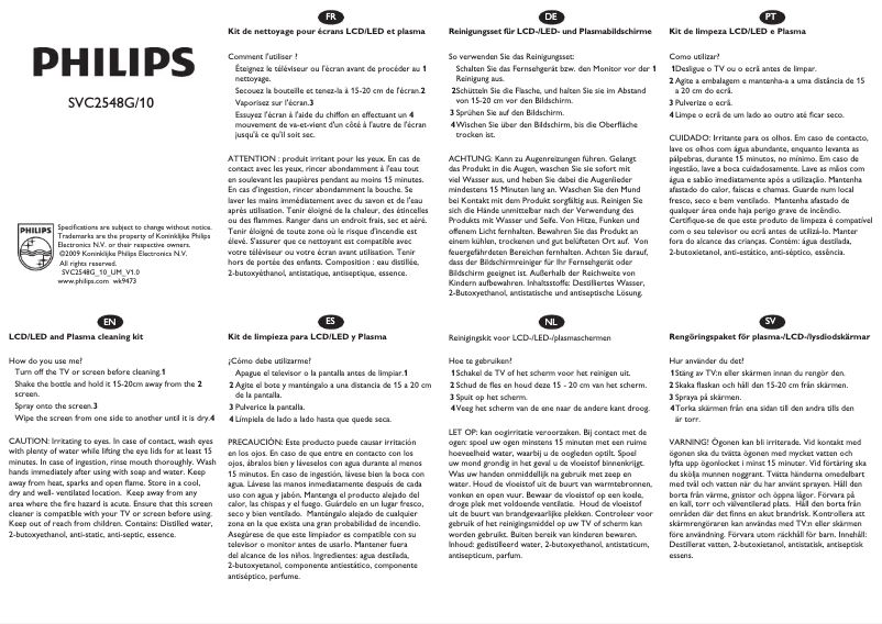 Image de la première page du manuel de l'appareil SVC2548G