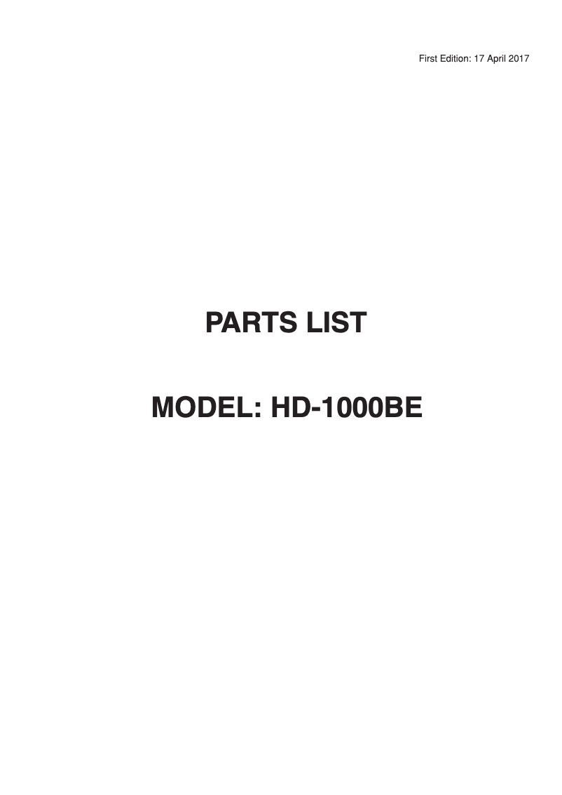 Page 1 de la notice Fiche technique Janome HD-1000BE