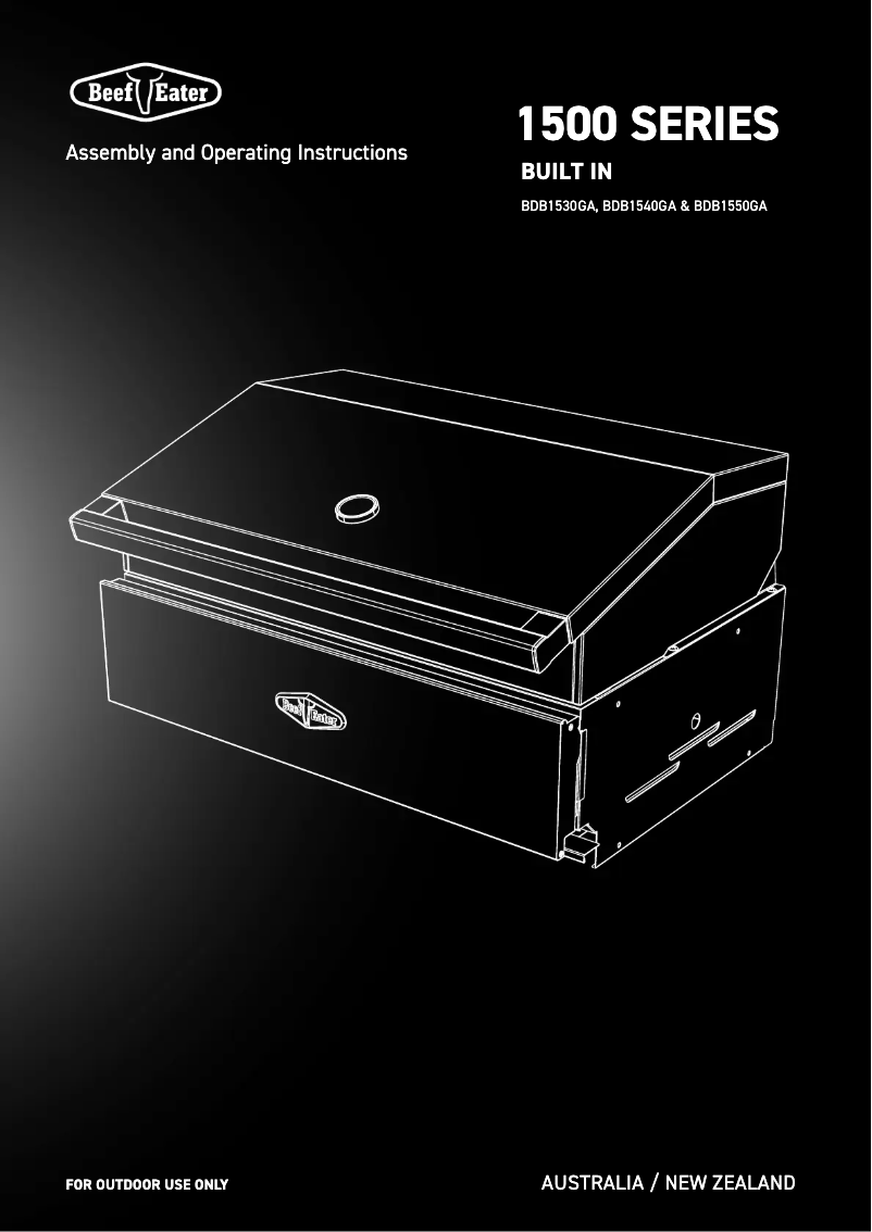 Page n°1 - Manuel utilisateur BeefEater 1500 Series BDB1540GA