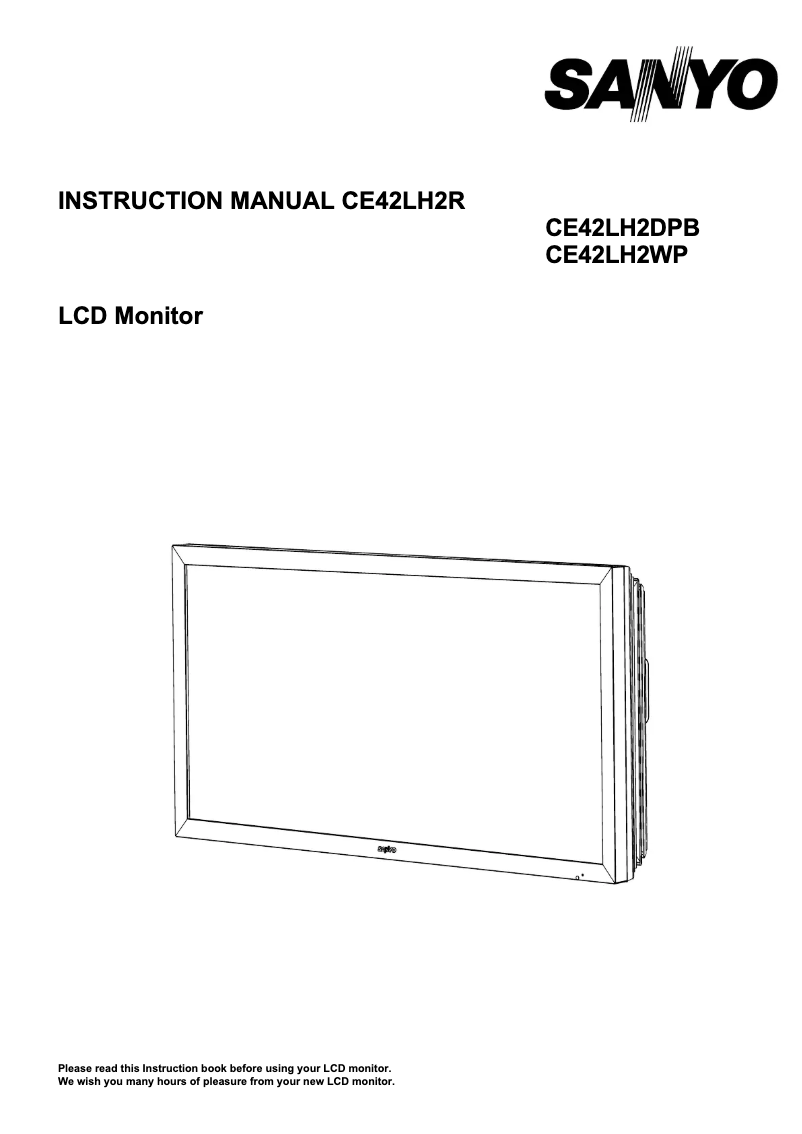 Página 1 del manual Manual de usuario Sanyo CE-42LH2WP