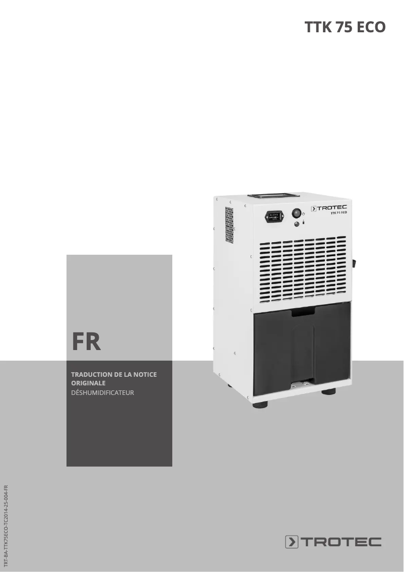 Página 1 del manual Manual de usuario Trotec TTK 75 ECO