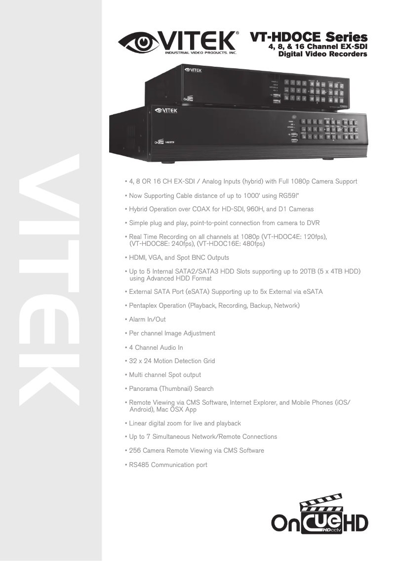 Page 1 de la notice Manuel utilisateur Vitek VT-HDOC16E