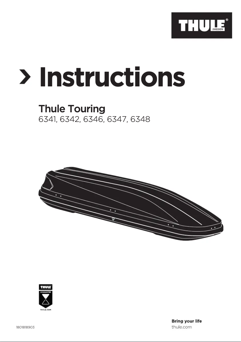 Page n°1 - Manuel utilisateur Thule Touring 6342