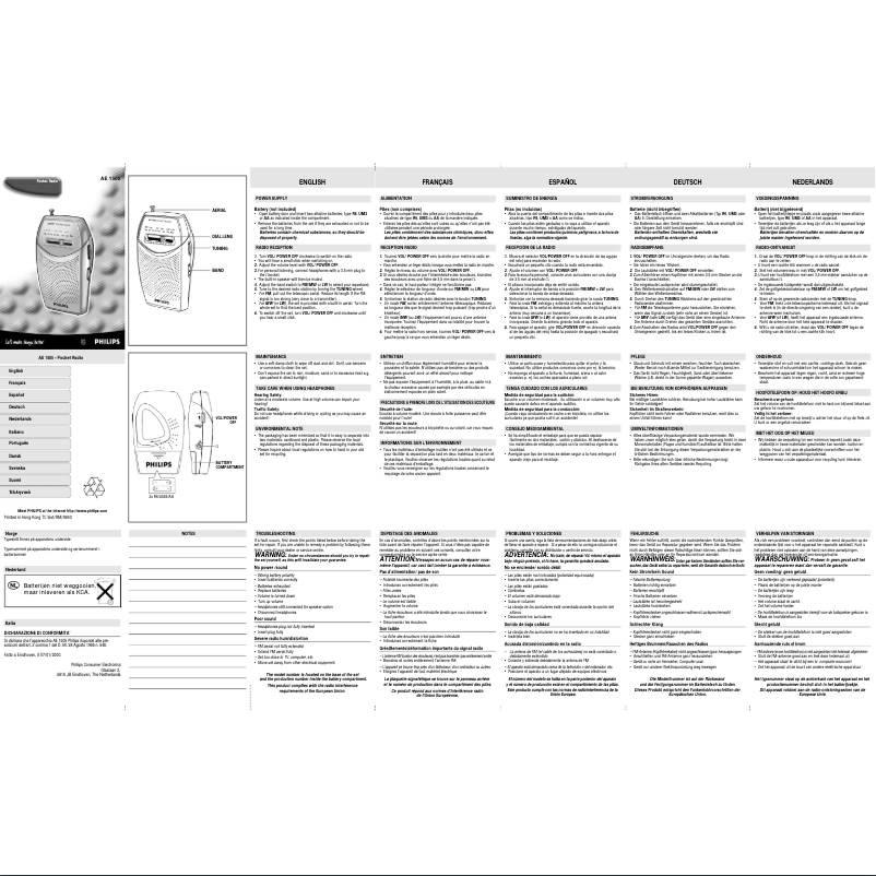 Image de la première page du manuel de l'appareil AE1505