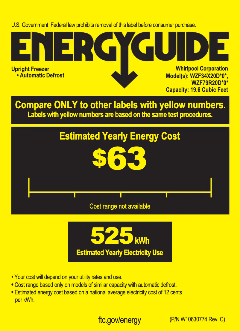 Page n°1 - Label énergétique Whirlpool WZF79R20DW