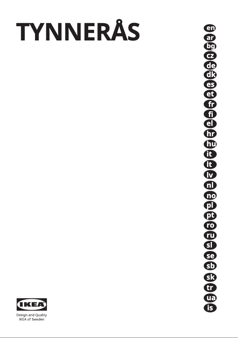 Image de la première page du manuel de l'appareil TYNNERÅS 005.680.78