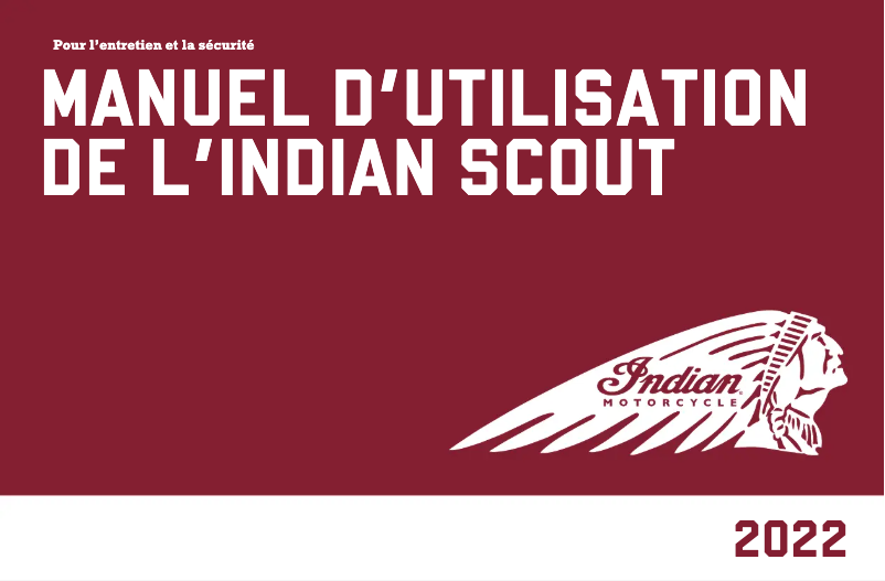Image de la première page du manuel de l'appareil Scout Bobber ABS Icon (2022)