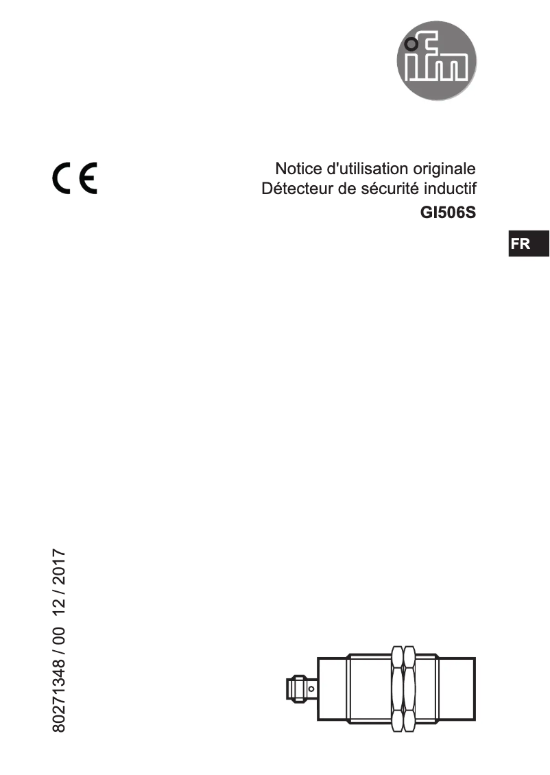 Page 1 de la notice Manuel utilisateur IFM GI506S