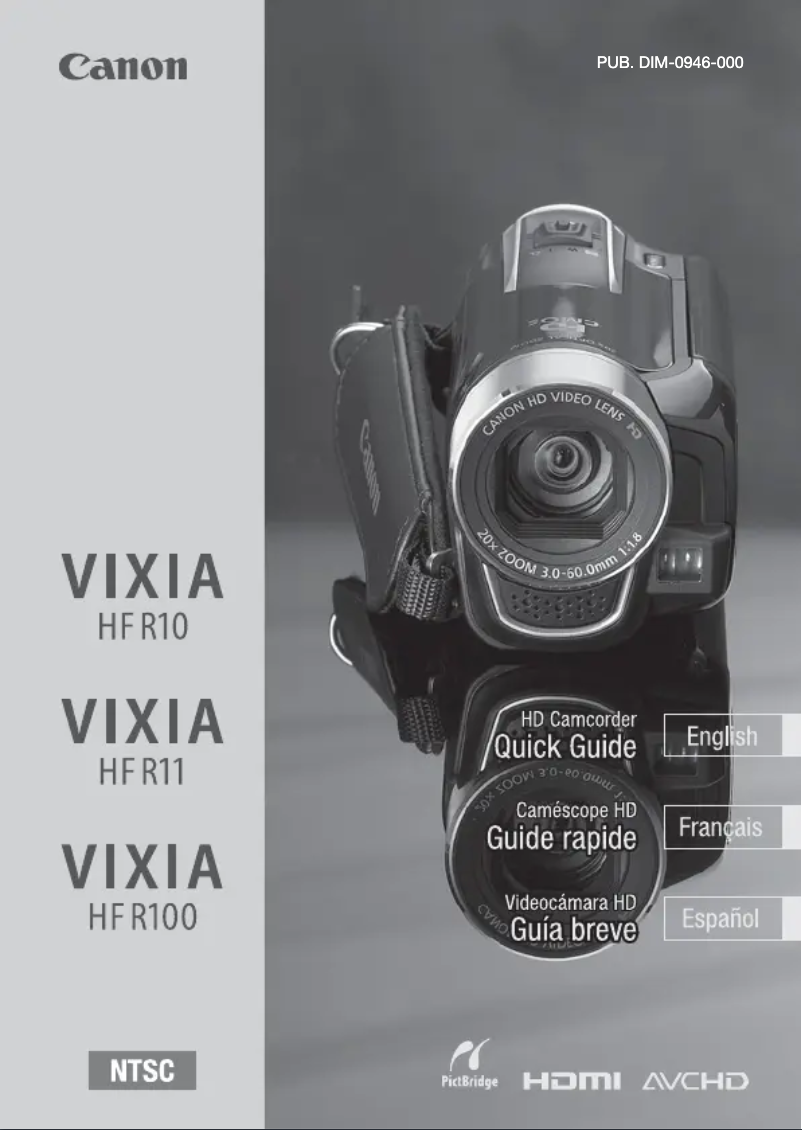 Page n°1 - Guide de démarrage rapide Canon Vixia HF R11
