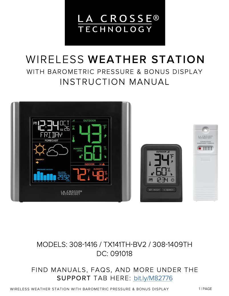 Image de la première page du manuel de l'appareil M82776