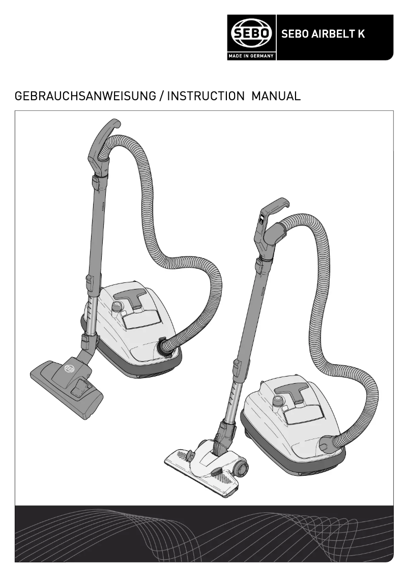 Página 1 del manual Manual de usuario Sebo Airbelt K1 Hunter