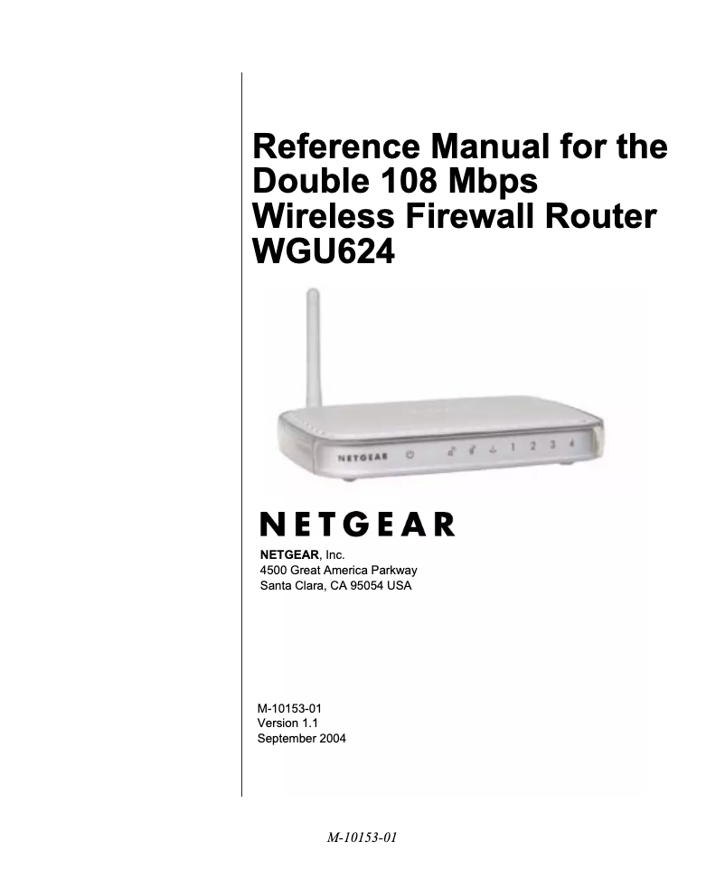 Page 1 de la notice Manuel utilisateur Netgear WGU624