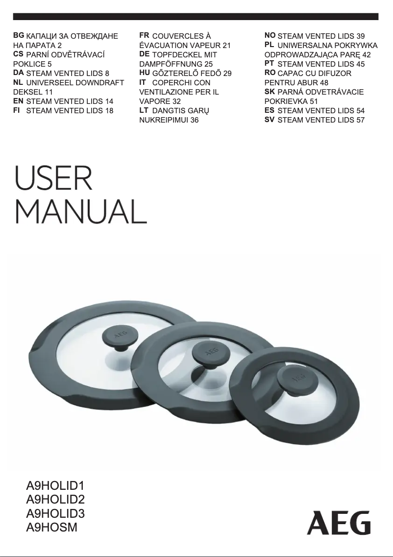 Page n°1 - Manuel utilisateur AEG A9HOLID3