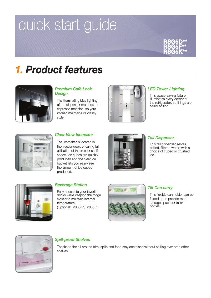 Page n°1 - Guide d'installation Samsung RSG5FURS
