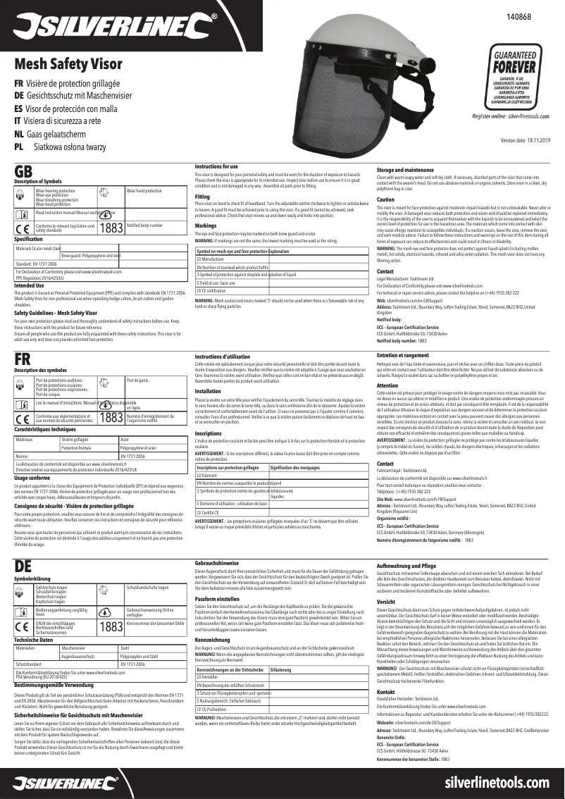 Image de la première page du manuel de l'appareil 140868