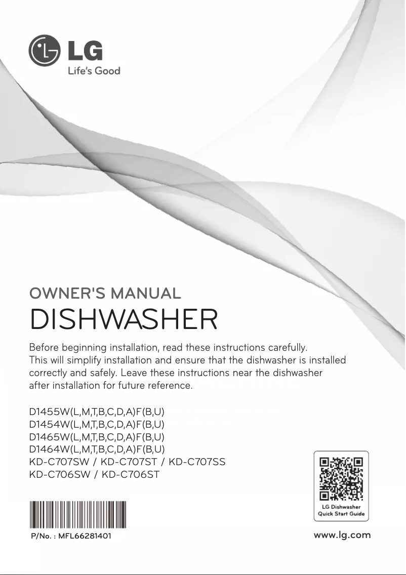 Page 1 de la notice Manuel utilisateur LG D1465CF