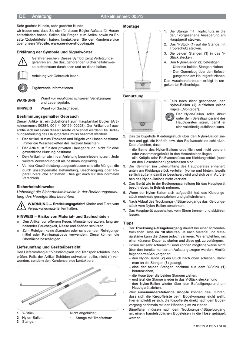 Page n°1 - Manuel utilisateur Cleanmaxx 00513