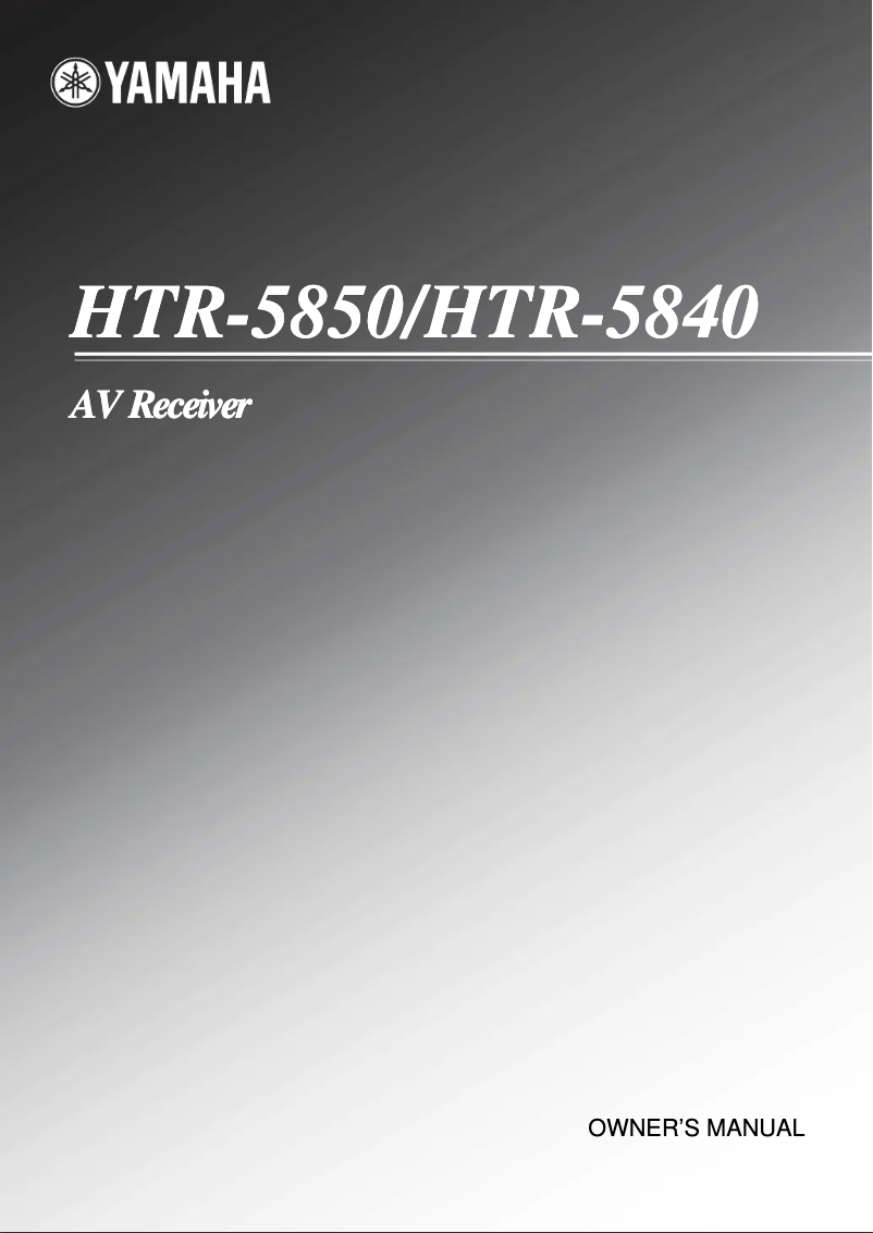 Image de la première page du manuel de l'appareil HTR-5850